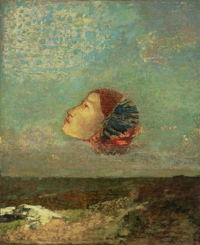Hyldest til Goya, ca. 1895 (olie på kort monteret på lærred) af Odilon Redon