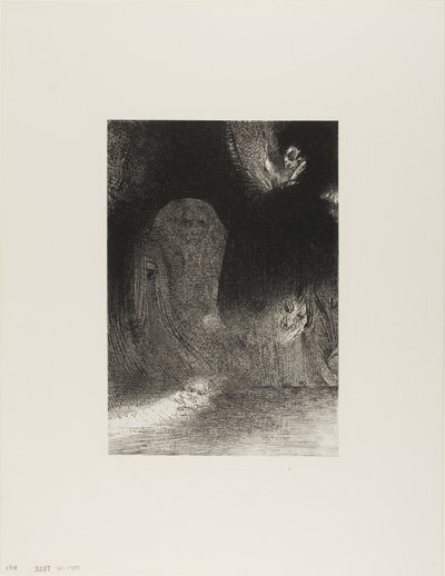 Jeg har nogle gange set på himlen, hvad der virkede som former for spiritus, plade 21 af 24 af Odilon Redon