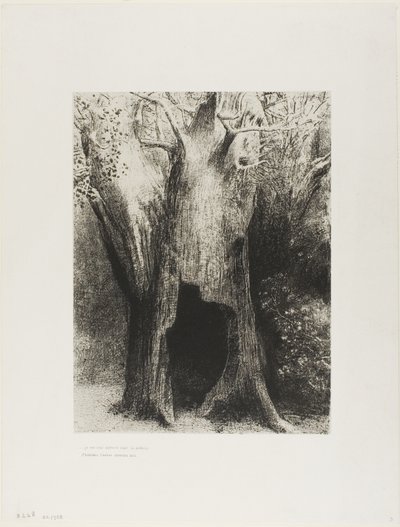 Jeg kastede mig ud i ensomhed. I Dwelt in the Tree behind Me, plade 9 af 24 af Odilon Redon