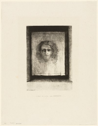 Det var et slør, et aftryk, plade 1 af 6 af Odilon Redon