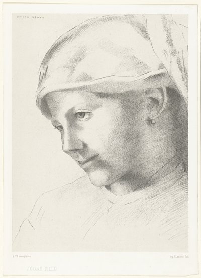 Ung pige Ung pige (titel på objekt) af Odilon Redon