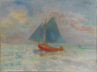 Le Bateau rouge Den røde båd, ca. 1910. af Odilon Redon