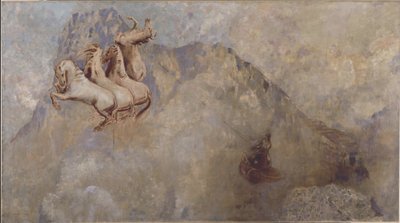 The Chariot of the Sun, ca. 1910 (olie på lærred) af Odilon Redon