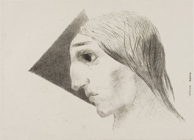 Madness, tallerken seks fra To Edgar Poe af Odilon Redon