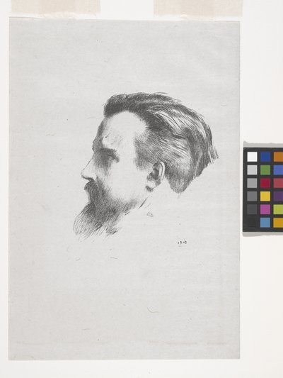 Maurice Denis (litografi på kinesisk volant papir) af Odilon Redon