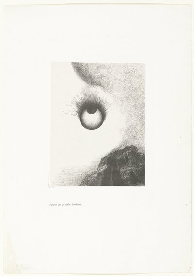 Flammende øjne overalt Partout des prunelles flamboient (titel på objekt) Tentation de Saint-Antoine (1) (serietitel) Temptation of Saint Anthony (serietitel) af Odilon Redon