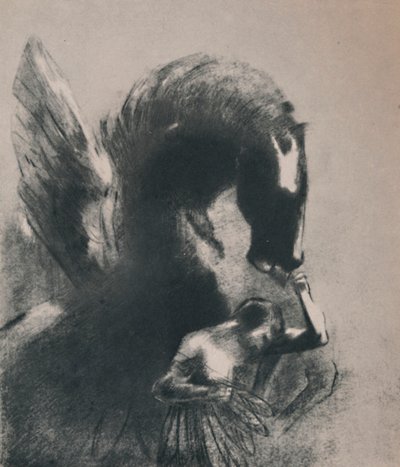 Pegasus Captive, 1889, 1946. af Odilon Redon