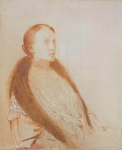 Portræt af A.M.L. Bonger-van der Linden af Odilon Redon