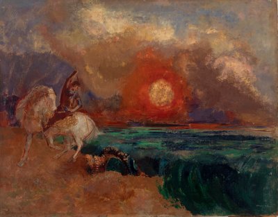 Saint George and the Dragon (Saint Georges and the Dragon) af Odilon Redon