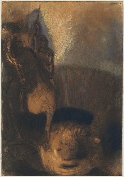 Sankt Georg og dragen af Odilon Redon