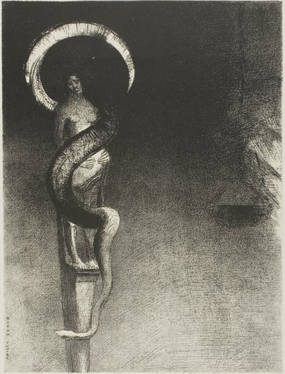 Slange-Halo af Odilon Redon