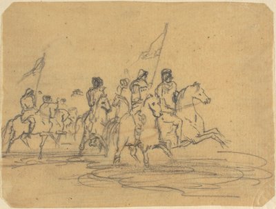 Skitse til Redons første radering, The Ford (M. 2) af Odilon Redon