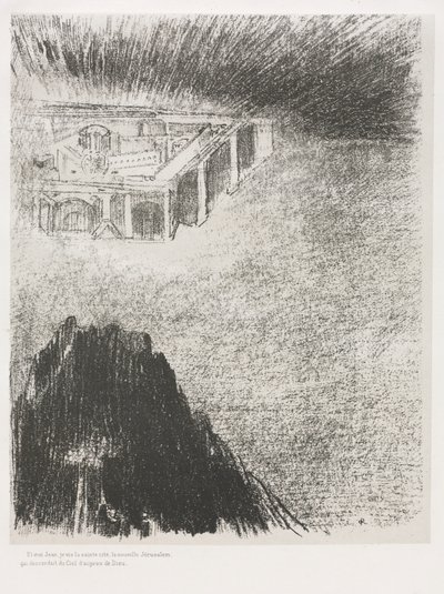 The Apocalypse of Saint John: And I, John, Saw the Holy City, New Jerusalem., 1899. af Odilon Redon
