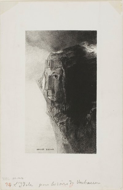 Idolet, forsidebillede fra Emile Verhaerens Les Soirs af Odilon Redon