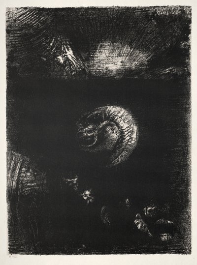 The Temptation of Saint Anthony First Series: And All Manner of Frightful Creatures Rise, 1888. af Odilon Redon
