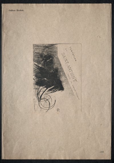 The Temptation of Saint Anthony First Series: Cover, 1888. af Odilon Redon
