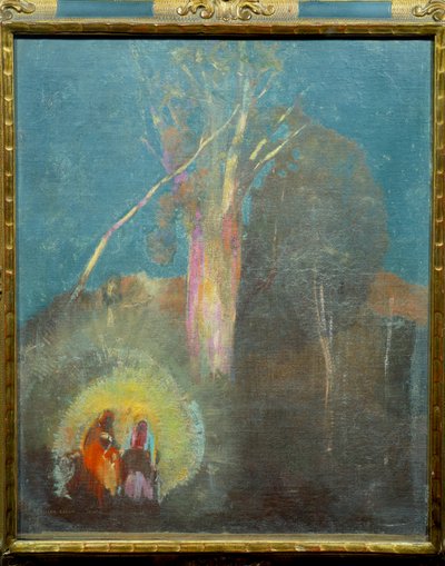 The flight in Egypt Painting by Odilon Redondani af Odilon Redon