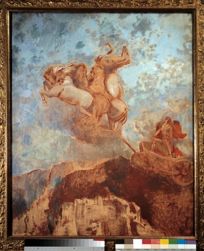 Tanken med Apollo-maleri af Odilon Redon (1840-1916) Bordeaux fra det 19. århundrede, Musee des Beaux Arts af Odilon Redon