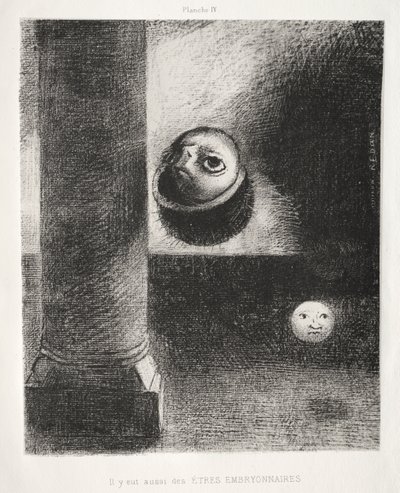 Der var også embryonale væsener af Odilon Redon