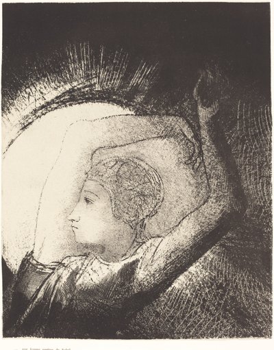 En kvinde klædt i solen af Odilon Redon