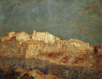 Venetiansk landskab eller fiskerdistrikt i Venedig af Odilon Redon