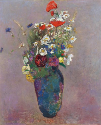 Vision: vase med blomster af Redon, Odilon (1840-1916) af Odilon Redon