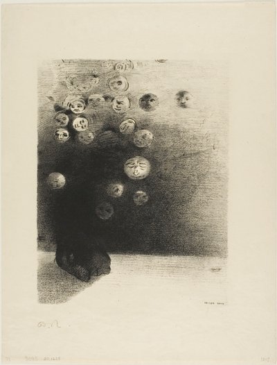 Hvorfor skulle der ikke eksistere en usynlig verden ..., planche 6 fra Edmond Picards Le Jure af Odilon Redon