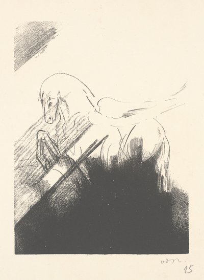 Bevinget Hest af Odilon Redon