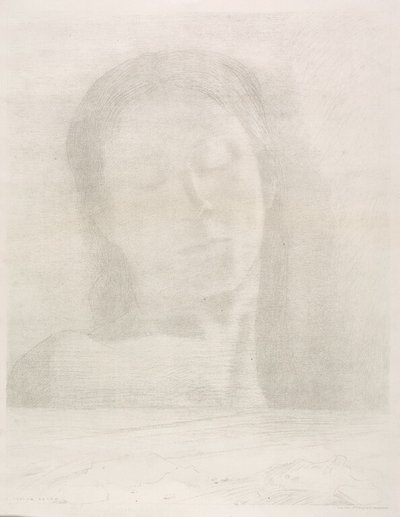 Lukkede øjne af Odilon Redon