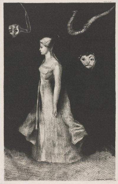 Besættelse, 1894. af Odilon Redon Printer: Monrocq