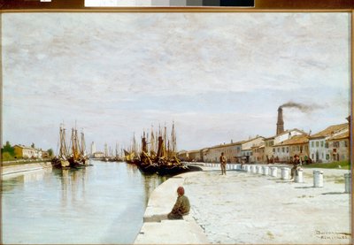 Marina i Rimini (olie på lærred af Odoardo Borrani