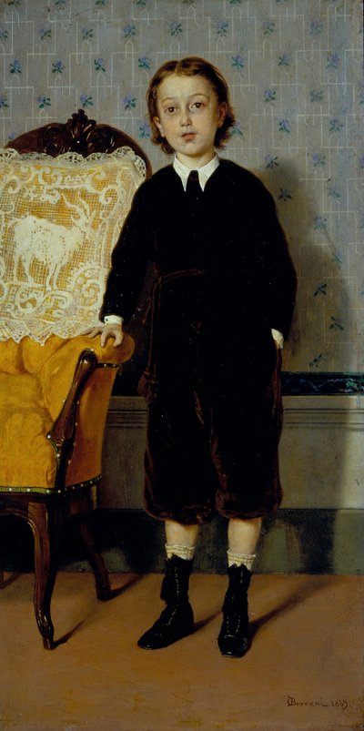 Portræt af et barn af Odoardo Borrani