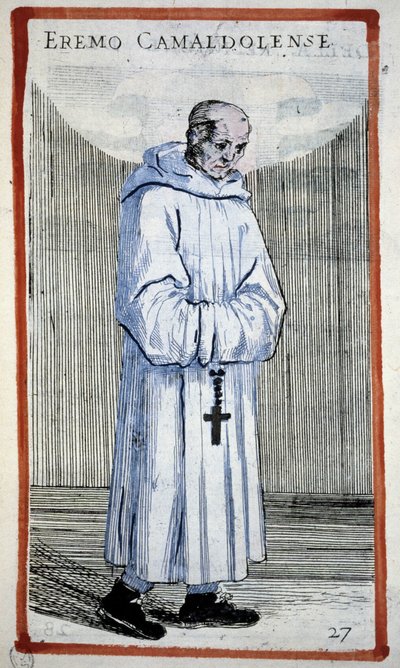 Eremit camaldulus. Stik i O. Fialetti. 16. århundrede. af Odoardo Fialetti
