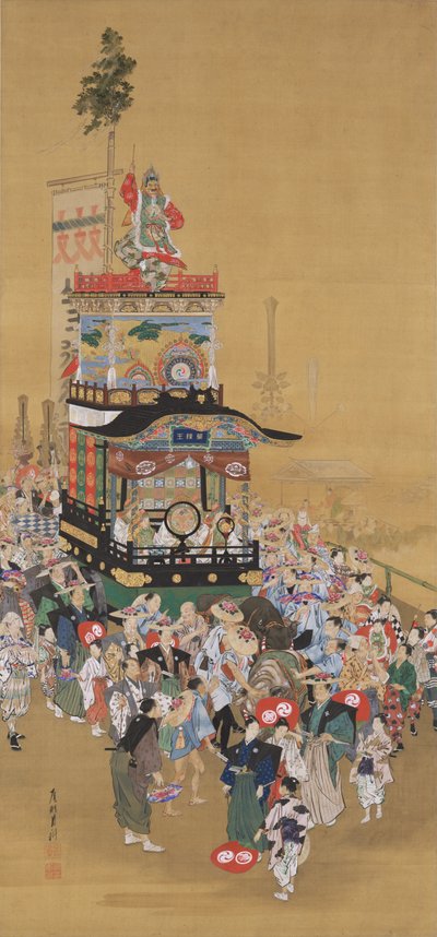 Das Sannō-Festival in Edo af Ogata Gekko