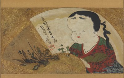 Uzume Okame og blomster, 18.-19. århundrede. af Ogata Kenzan