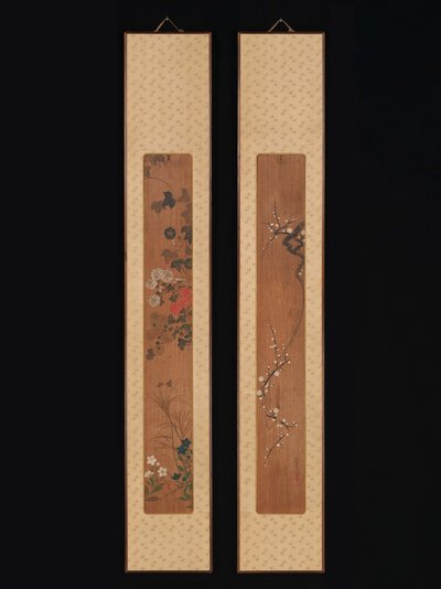 Blumen des Frühlings und Herbstes af Ogata Korin