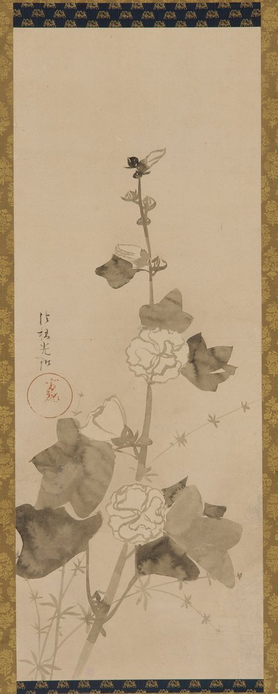 Stokroser, Edo-periode, slutningen af det 17.-begyndelsen af det 18. århundrede. af Ogata Korin