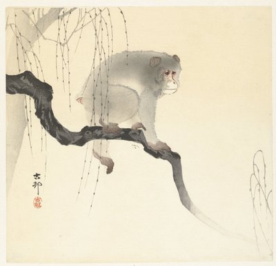 Abe på trægren af Ohara Koson