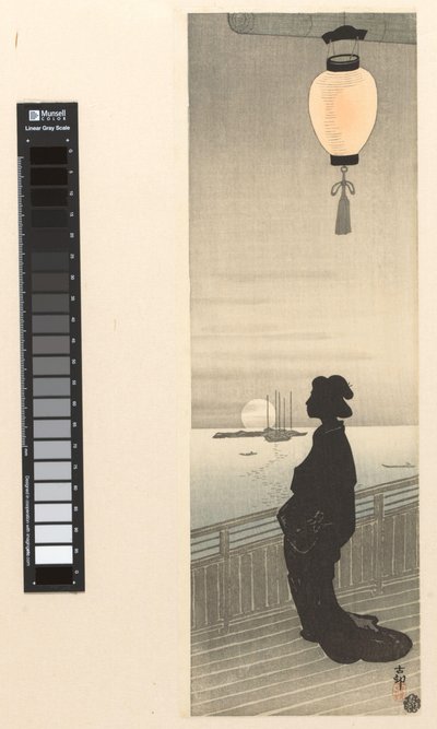 Courtesane på verandaen af Ohara Koson
