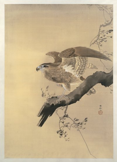 Haukka (sivellin) af Ohara Koson