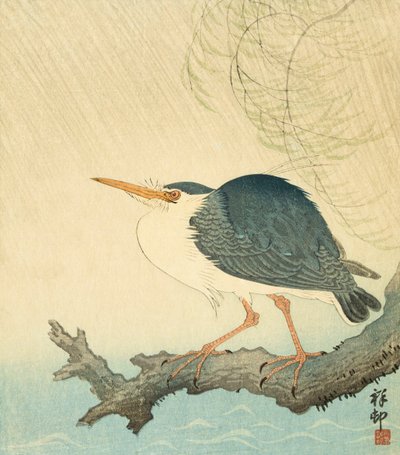Heron in a Storm, af den japanske kunstner Ohara Koson af Ohara Koson