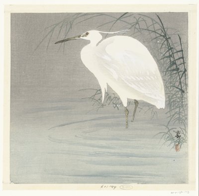 Lille Egret af Ohara Koson
