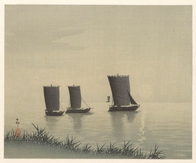 fiskerbåde af Ohara Koson