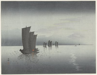 fiskerbåde af Ohara Koson