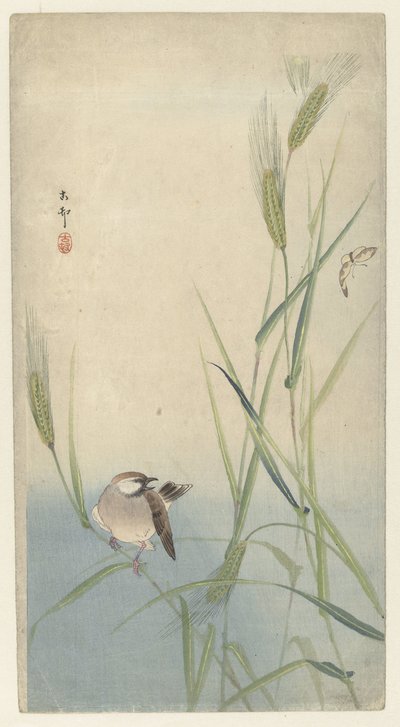 Fugl og sommerfugl af Ohara Koson