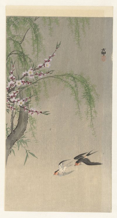 Svaler i flugt af Ohara Koson