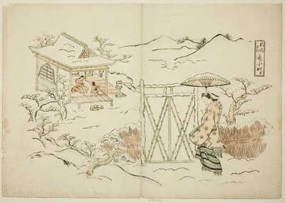 En moderne version af Tokoro Vish Ching Komachi af Okumura Masanobu
