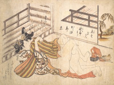 Soveværelsesscene, ca. 1739., ca. 1739. af Okumura Masanobu