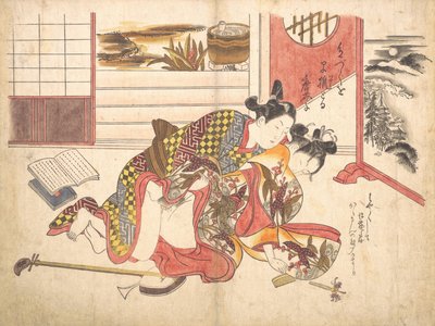 Soveværelsesscene, ca. 1739., ca. 1739. af Okumura Masanobu