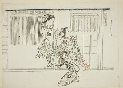 Kam Rashomon (Sashigushi Rashomon), nr. 3 fra en serie på 12 tryk, der viser parodier på skuespil af Okumura Masanobu